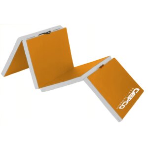 Klappbar Turnmatte Weichbodenmatte Gymnastikmatte Yogamatte Tragbar Orange/Grau