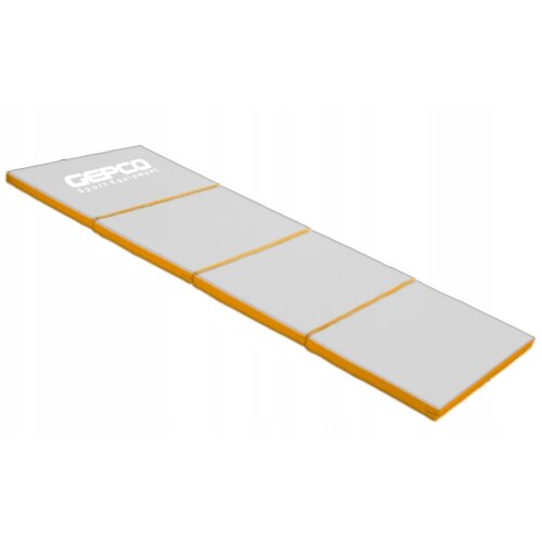 Tapis de Gymnastique Yoga Pliable Tapis Fitness Matelas 240x117x5cm Gris/Orange