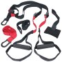 Suspension Trainer Kit Resistance Bands Workout Training Straps Home Fitness RED