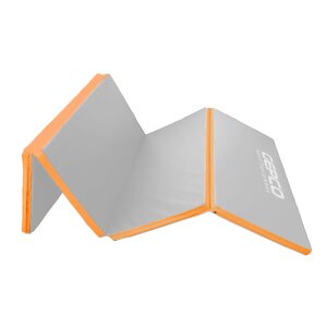 Klappbar Turnmatte Weichbodenmatte Gymnastikmatte Yogamatte Hellgrau Orange 240x117 cm