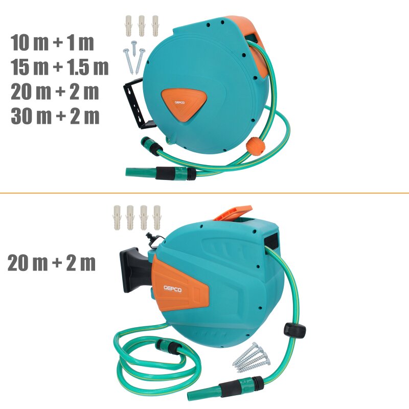 Wasserschlauch Aufroller Schlauchtrommel Automatik Gartenschlauch 10/15