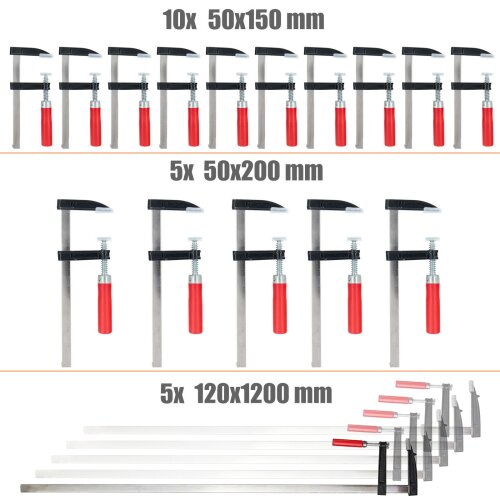 1/5/8/10 Agrafe Virole Pinces Poignée Plastique Manche Poignée en Bois Pince Étau