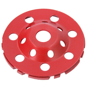 Diamant Schleiftopf Zweireihig/Turbo Schleifteller Topfscheibe Beton Ø 125mm 125 mm Turbo Rot