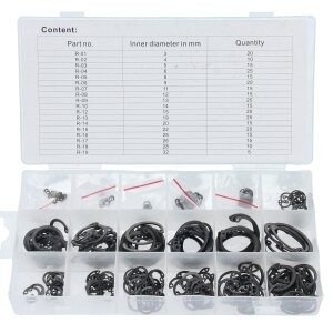 300-pcs E-Sicherungsring-Sortiment 3-32 mm Innen Seegerring Seegering Seeger SET