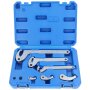 6pc Adjustable Hook & Pin Wrench Set C Spanner 35 - 120mm for Suspension