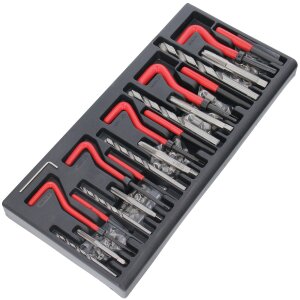 Gewinde Reparatur kit131pezzi M5 M6 M8 M10 M12 Gewindebohrer Einsätze Hülse
