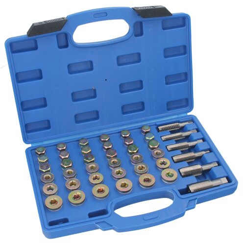 Profi 114tlg Ölwanne Ölablassschraube Gewinde Reparatur M13 M15 M17 M20 M22 NEU 