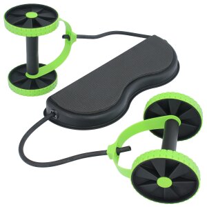 Bauchtrainer Roller Fitnessgerät + Widerstandsband...