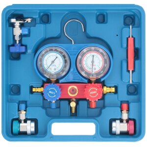 NEU Druckuhr Armatur zur Klimaanlagenprüfung Testgerät Pkw Servicegerät