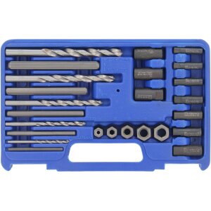 GEPCO Thread Extractor Set 25-Piece Screw Extractor Set with HSS Drill Bits!!