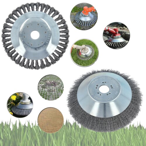 8 Lawn Mower Grass Trimmer Weed Brush Twist Knot Steel...