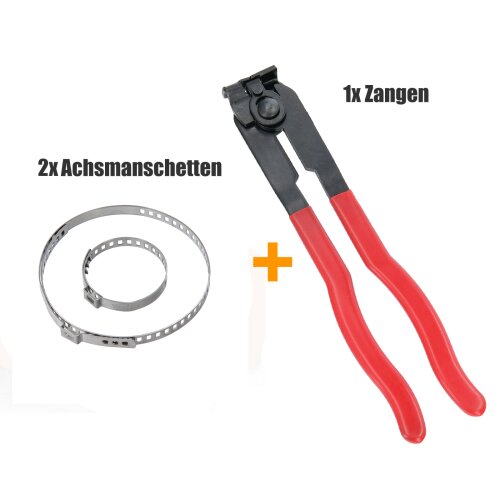 2-tlg Schellen Für Achsmanschetten 19-40mm 50-110mm Klemmschelle + Klemmzange