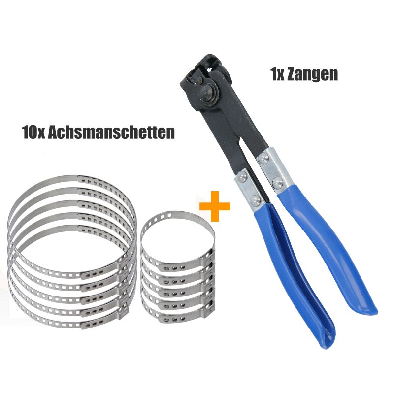 10-tlg Schellen Für Achsmanschetten 32-127mm Klemmschelle 7mm Breit Mit  Zange - Werkzeug für Werkstatt & Haushalt