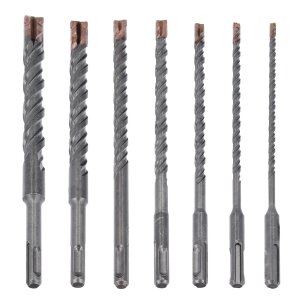 SDS-plus Betonbohrer Set 7-tlg Quadro Bohrer Hammerbohrer 5mm - 18mm Länge 160mm