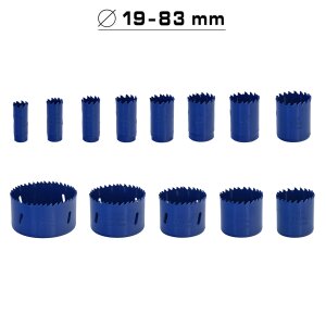 16Pcs 19-82mm HSS Foret Fraise Scie Cloche bimétal scies-cloches pour métal bois