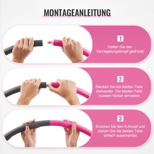 Hula Hoop Pneumatici Pneumatici Fitness Peso diametro regolabile 8 segmenti