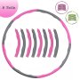 Hula Hoop Pneumatici Pneumatici Fitness Peso diametro regolabile 8 segmenti