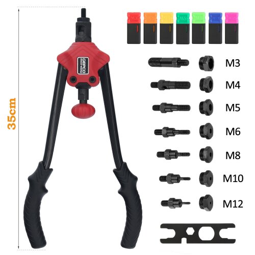 Jeu de pinces professionnelles pour écrous rivets M3 M4 M5 M6 M8 M10 M12 350 mm