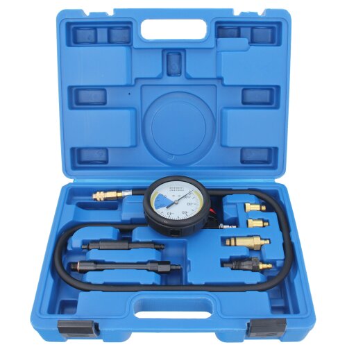Druckverlust Tester set KFZ Benzin Motor Prüfer Zylinderdruck Messer 0-140 PSI 