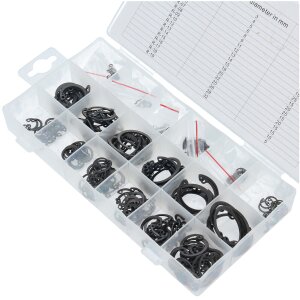 300-pcs E-Sicherungsring-Sortiment 3-32 mm Innen...