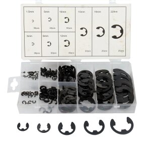E-Sicherungsring Sortiment 300 tlg. Sortiment 1,5 - 22 mm...