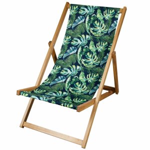 2x Terrazza Giardino Sedia da spiaggia foglie di banano Tavolo in legno oliato