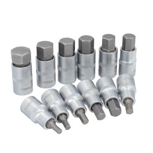GEPCO STECKSCHLÜSSEL SATZ 5-22 mm INNENSECHSKANT NÜSSE 1/2 für ISK-SCHRAUBEN