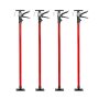 Montagestütze Deckenstütze Teleskopspanner Türspanner Einhand 115-290 cm blau rot Rot 4