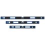 GEPCO Profi Wasserwaagen Set 3 tlg Aluminium 3 Libellen 60 + 80 + 120 cm Lineal