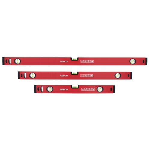 3-tlg SET Wasserwaagen 50 80 120cm Richtwaage Messwaage Bauwaage Aluminium 1.2mm