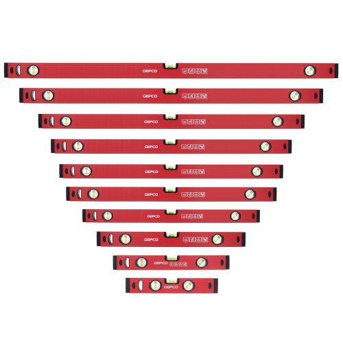 10-tlg SET Wasserwaagen 30-40-50-60-80-90-100-120-150-180 cm Richtwaage Alu 1.2