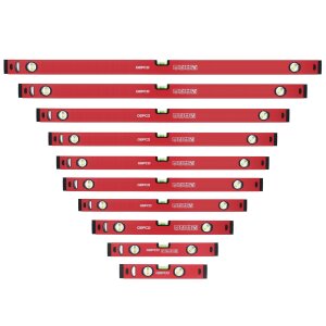 10-tlg SET Wasserwaagen 30-40-50-60-80-90-100-120-150-180 cm Richtwaage Alu 1.2